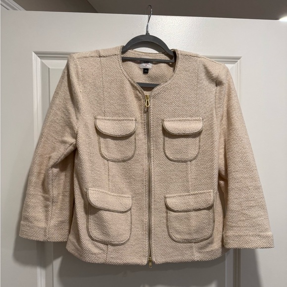 CAbi Jackets & Blazers - CAbi Posh Textured Zip-Front Pocket Jacket